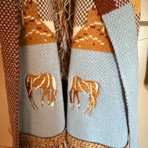 Idyllwind Brown Multi Desert Nights Fringe Cardigan NWT Medium - Picture 6 of 12